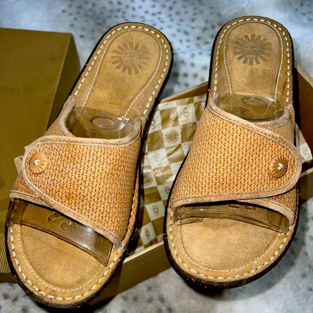UGG Authentic Sandals Shoes Women W Laylana Adjustable 3134 W/COG Size 8 NIB